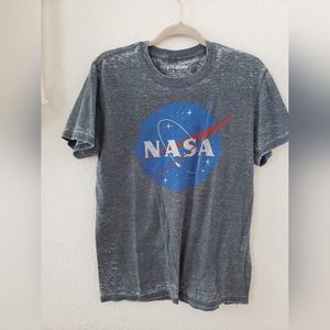 90s Style Distressed NASA Short Sleeve T-shirt